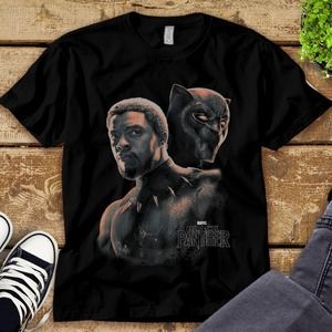 Marvel Black Panther T'Challa Unmasked Portrait Unisex Adult T-shirt Kid Shirt